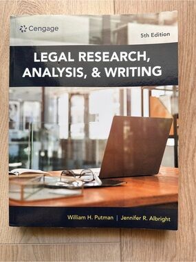 CENGAGE 5th Edition LEGAL RESEARCH, ANALYSIS, & WRITING ✍️ Book Almost New!